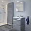 GoodHome Imandra Gloss Grey Bathroom Cabinet (H)82cm (W)60cm
