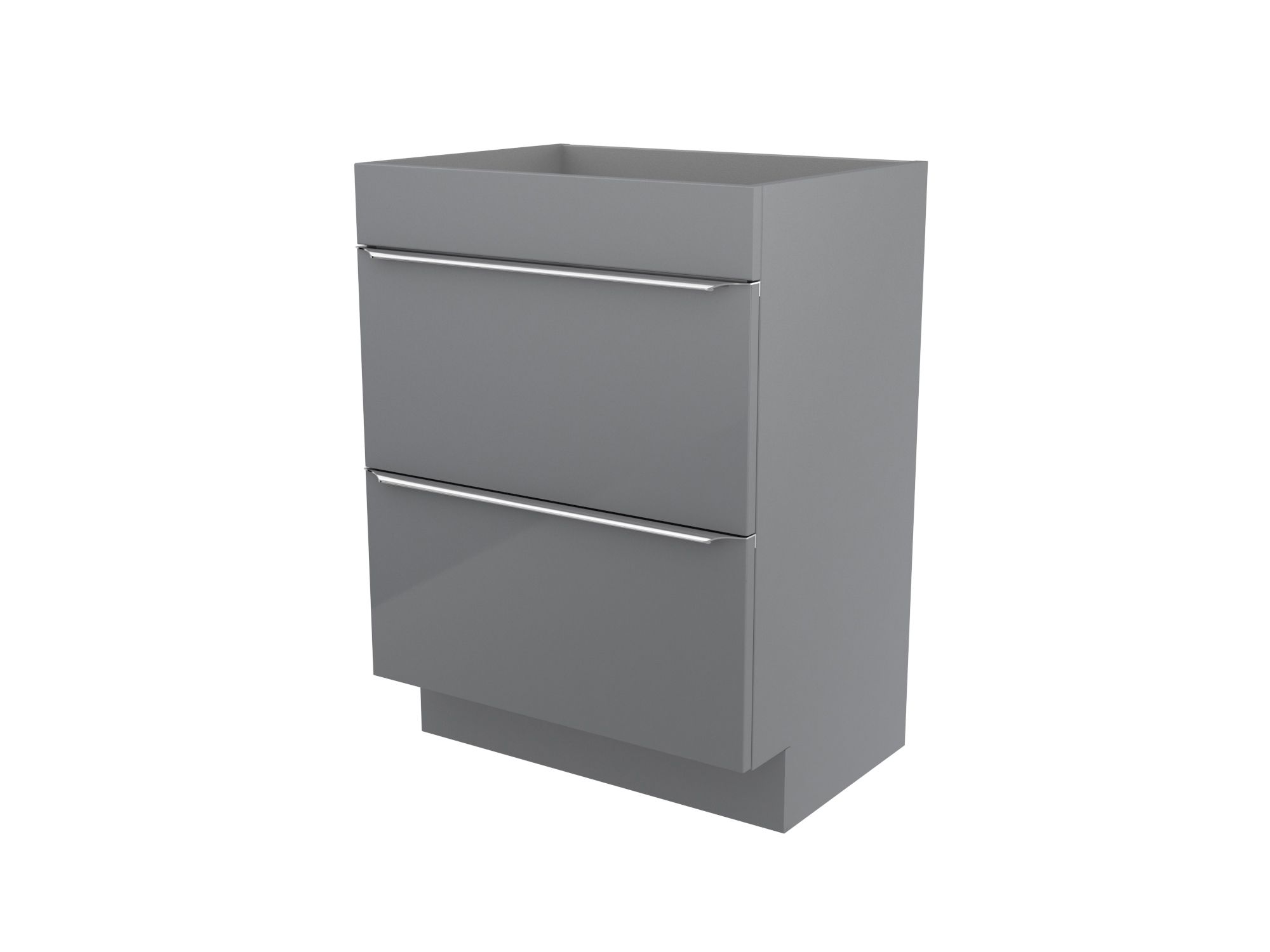 GoodHome Imandra Gloss Grey Freestanding Bathroom Cabinet (H) 820mm (W) 600mm