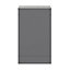 GoodHome Imandra Gloss Grey Freestanding Toilet cabinet (H)840mm (W)500mm