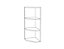 GoodHome Imandra Gloss Grey Glass & wood Wall-mounted Corner shelf, (L)340mm (D)360mm (H) 900mm