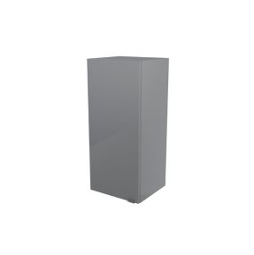 GoodHome Imandra Gloss Grey Single Deep Wall Cabinet (W)400mm (H)900mm