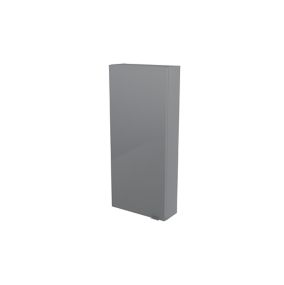 GoodHome Imandra Gloss Grey Single Wall Cabinet (W)400mm (H)900mm