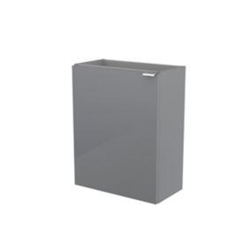 GoodHome Imandra Gloss Grey Single Wall-mounted Bathroom Cloakroom unit (W)440mm (H)550mm
