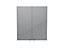 GoodHome Imandra Gloss Grey Wall Cabinet (W)800mm (H)900mm