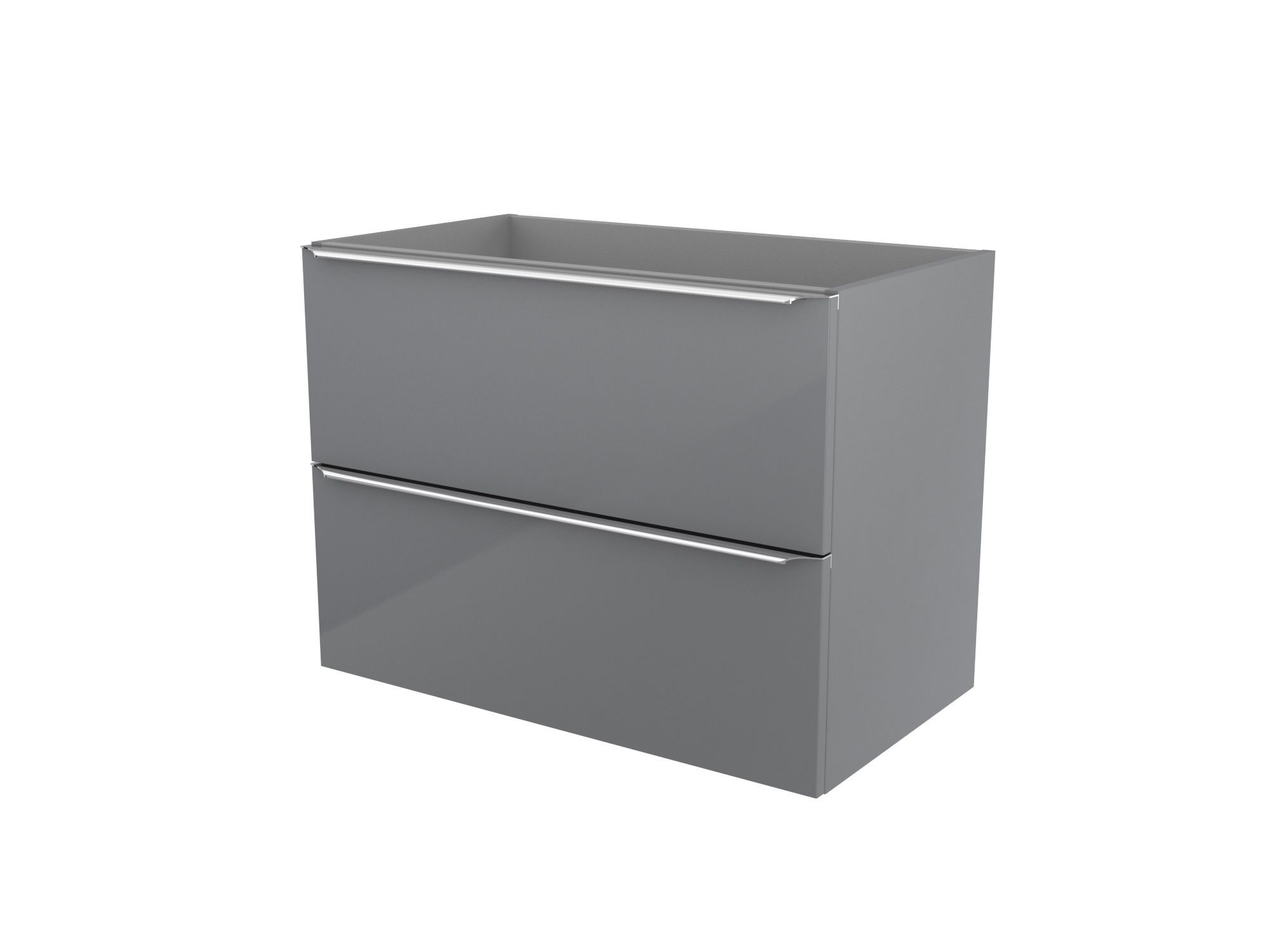 GoodHome Imandra Gloss Grey Wall-mounted Bathroom Vanity unit (H) 600mm ...