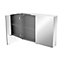 GoodHome Imandra Gloss Non illuminated Wall-mounted Compact Mirrored Bathroom Cabinet (W)800mm (H)600mm