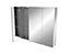 GoodHome Imandra Gloss Silver Mirrored Cabinet (W)1000mm (H)900mm