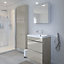 GoodHome Imandra Gloss Taupe Bathroom Vanity unit (H) 820mm (W) 600mm