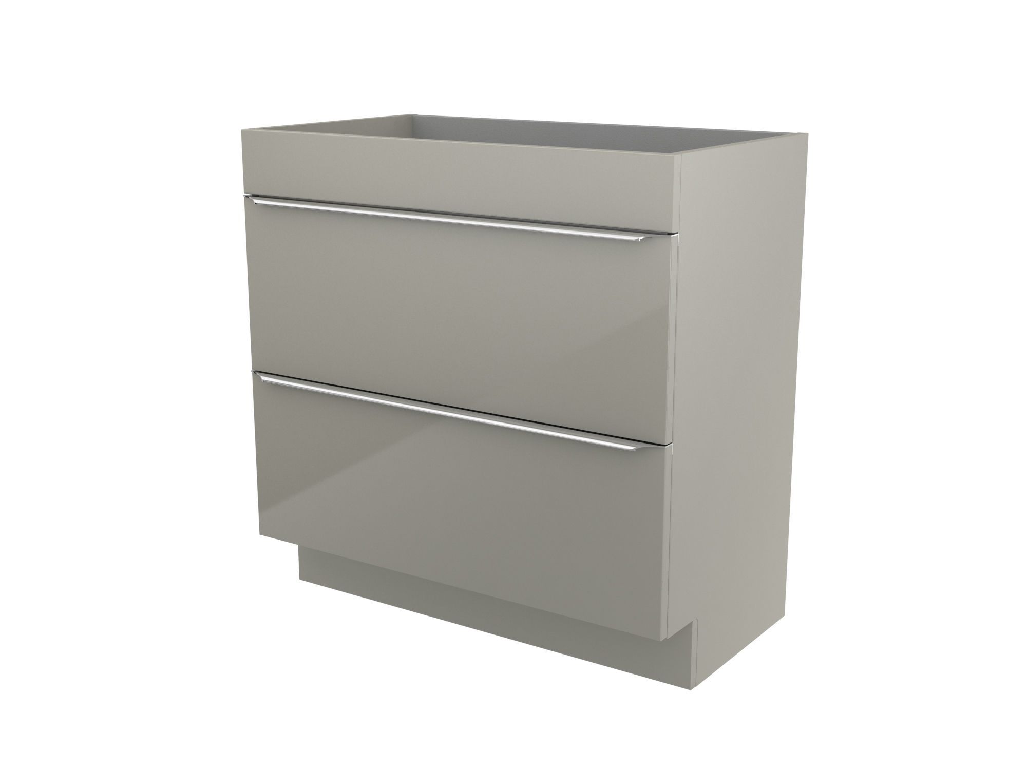 GoodHome Imandra Gloss Taupe Bathroom Vanity unit (H) 820mm (W) 800mm