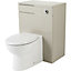 GoodHome Imandra Gloss Taupe Freestanding Toilet cabinet (H)820mm (W)600mm