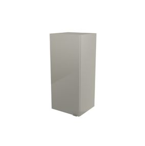 GoodHome Imandra Gloss Taupe Single Deep Wall Cabinet (W)400mm (H)900mm