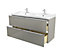 GoodHome Imandra Gloss Taupe Vanity & basin Cabinet (W)1200mm (H)600mm