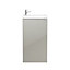 GoodHome Imandra Gloss Taupe & white Freestanding Vanity unit & basin set (H)790mm