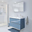 GoodHome Imandra Gloss Wall-mounted Compact Mirrored Bathroom Cabinet (W)1000mm (H)600mm