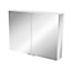 GoodHome Imandra Gloss Wall-mounted Compact Mirrored Bathroom Cabinet (W)800mm (H)600mm