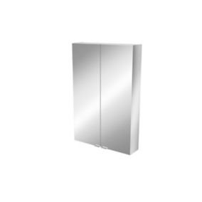 GoodHome Imandra Gloss Wall-mounted Mirrored Bathroom Cabinet (W)600mm (H)900mm