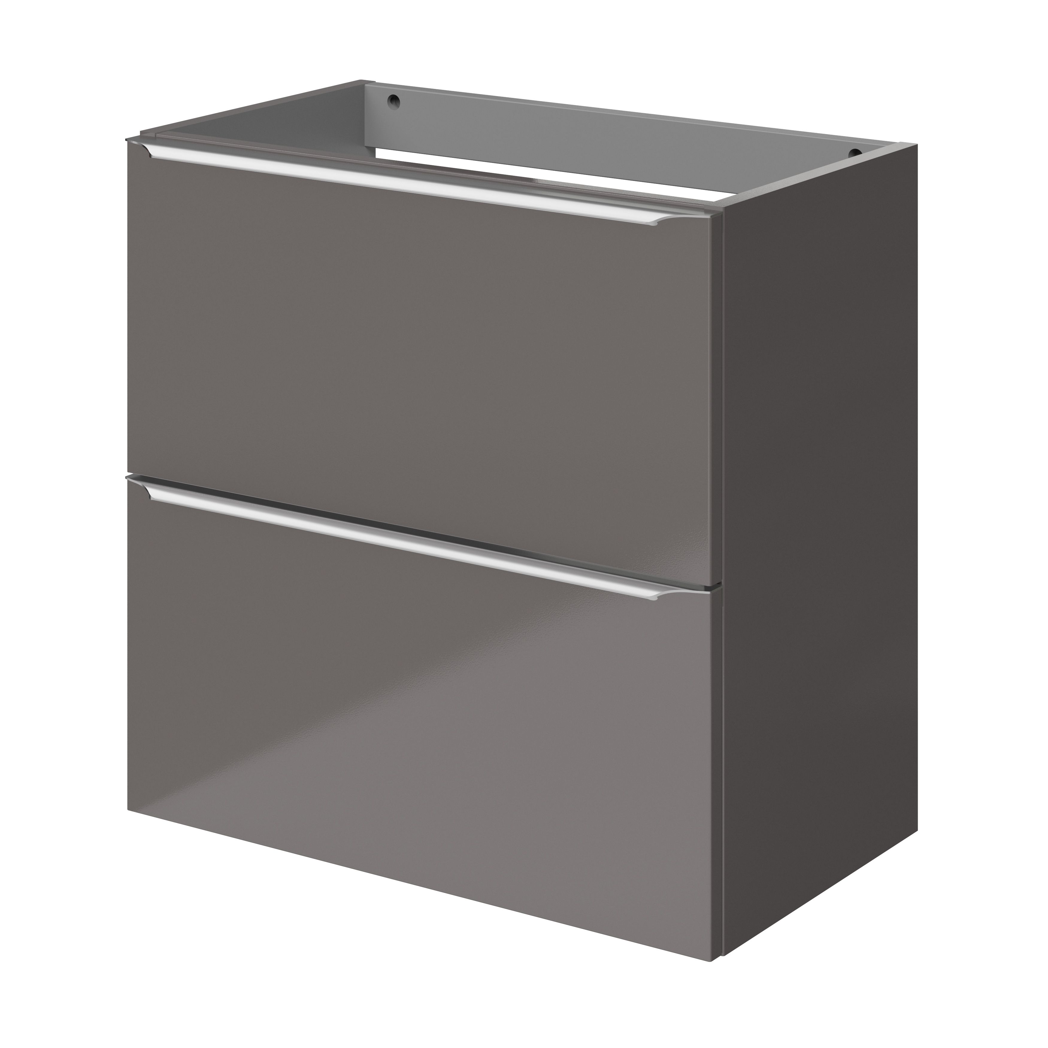 GoodHome Imandra Gloss Warm Grey Slimline Vanity Unit (W)600mm | DIY At B&Q