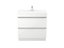 GoodHome Imandra Gloss White Bathroom Cabinet (H)82cm (W)80cm