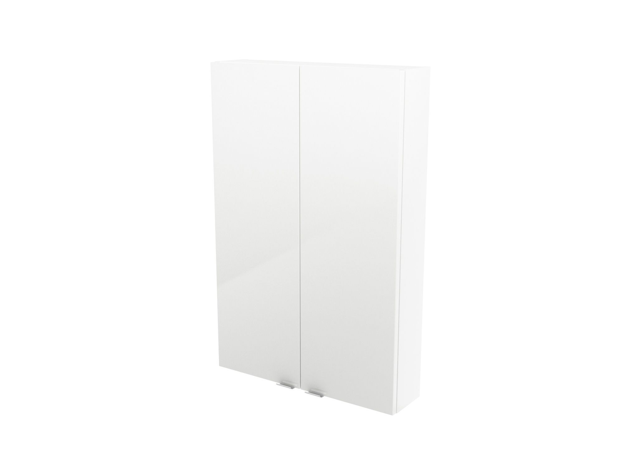 GoodHome Imandra Gloss White Double Bathroom Wall cabinet (H)90cm (W)60cm