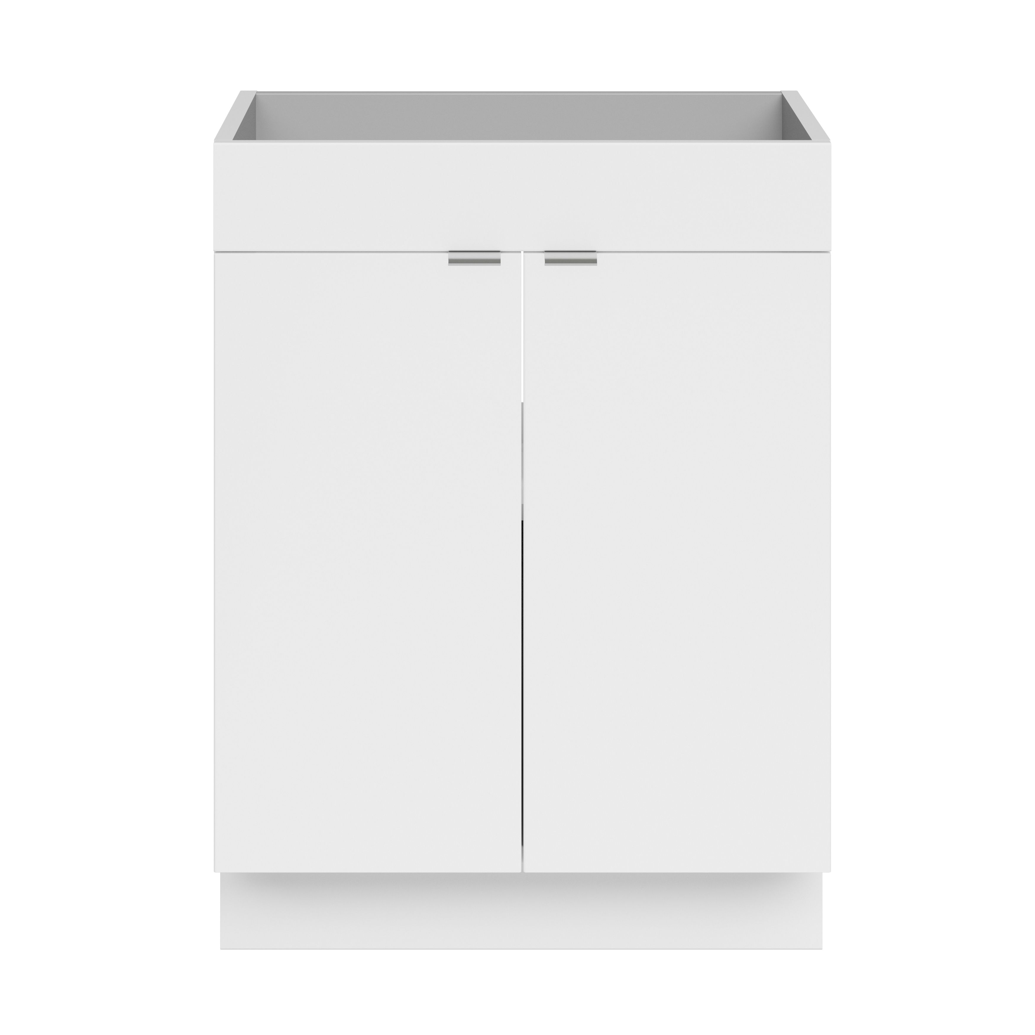 GoodHome Imandra Gloss White Double Freestanding Bathroom Basin Cabinet (W)600mm (H)820mm