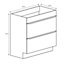 GoodHome Imandra Gloss White Freestanding Bathroom Cabinet (H) 820mm (W) 800mm