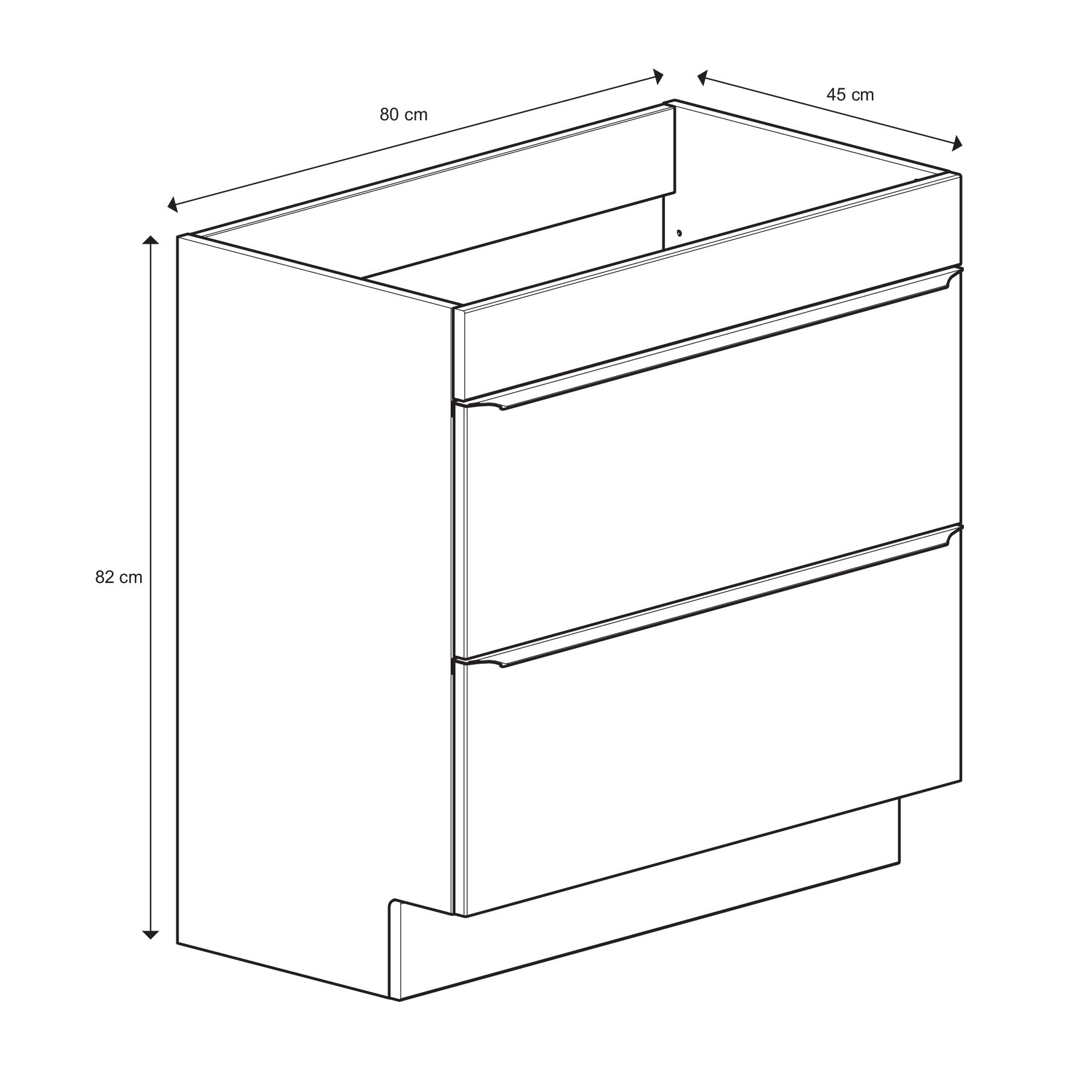 GoodHome Imandra Gloss White Freestanding Bathroom Cabinet (H) 820mm (W) 800mm