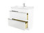 GoodHome Imandra Gloss White Freestanding Cabinet (W)800mm (H)820mm