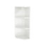 GoodHome Imandra Gloss White Glass & wood Wall-mounted Corner shelf, (L)340mm (D)360mm (H) 900mm