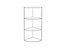 GoodHome Imandra Gloss White Glass & wood Wall-mounted Corner shelf, (L)340mm (D)360mm (H) 900mm
