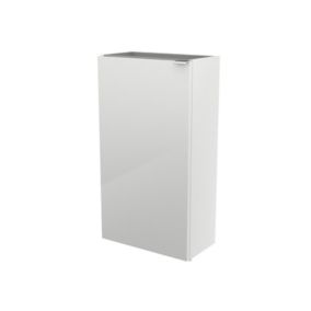 GoodHome Imandra Gloss White Single door Cloakroom Basin Cabinet (W)436mm (H)790mm