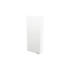 GoodHome Imandra Gloss White Single door Wall Cabinet (W)400mm (H)900mm