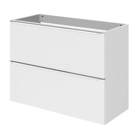 GoodHome Imandra Gloss White Slimline Cabinet (W)800mm