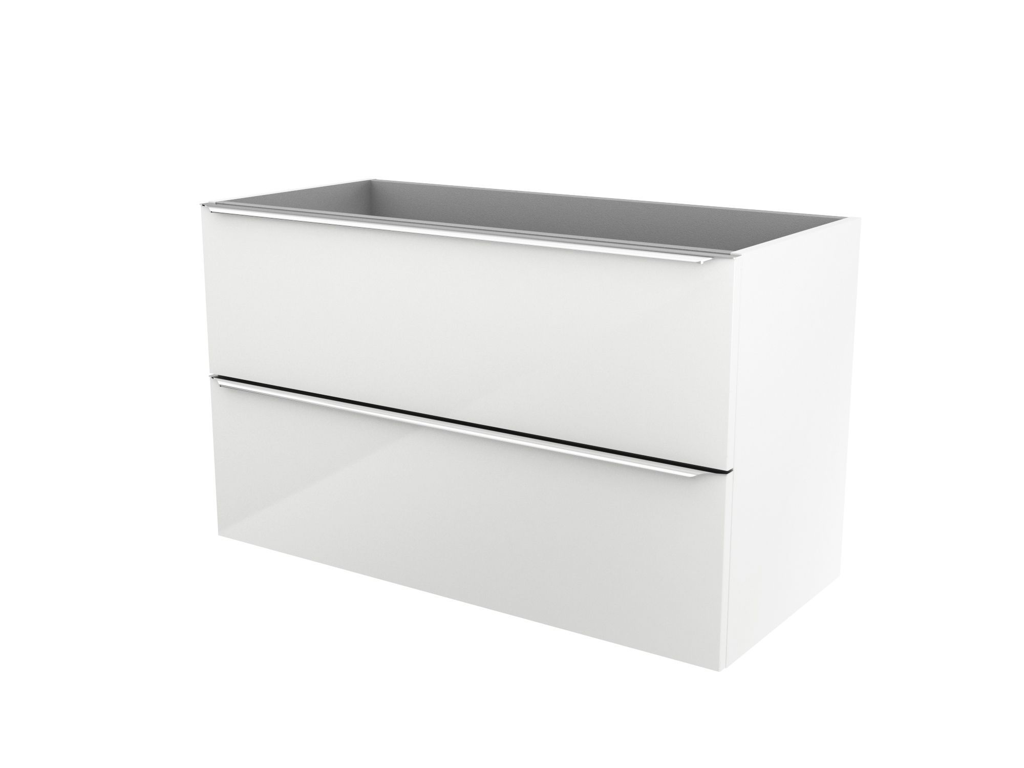GoodHome Imandra Gloss White Vanity & basin Cabinet (W)1000mm (H)600mm