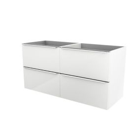 GoodHome Imandra Gloss White Vanity & basin Cabinet (W)1200mm (H)600mm