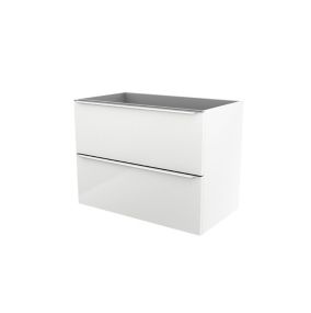 GoodHome Imandra Gloss White Vanity & basin Cabinet (W)800mm (H)600mm