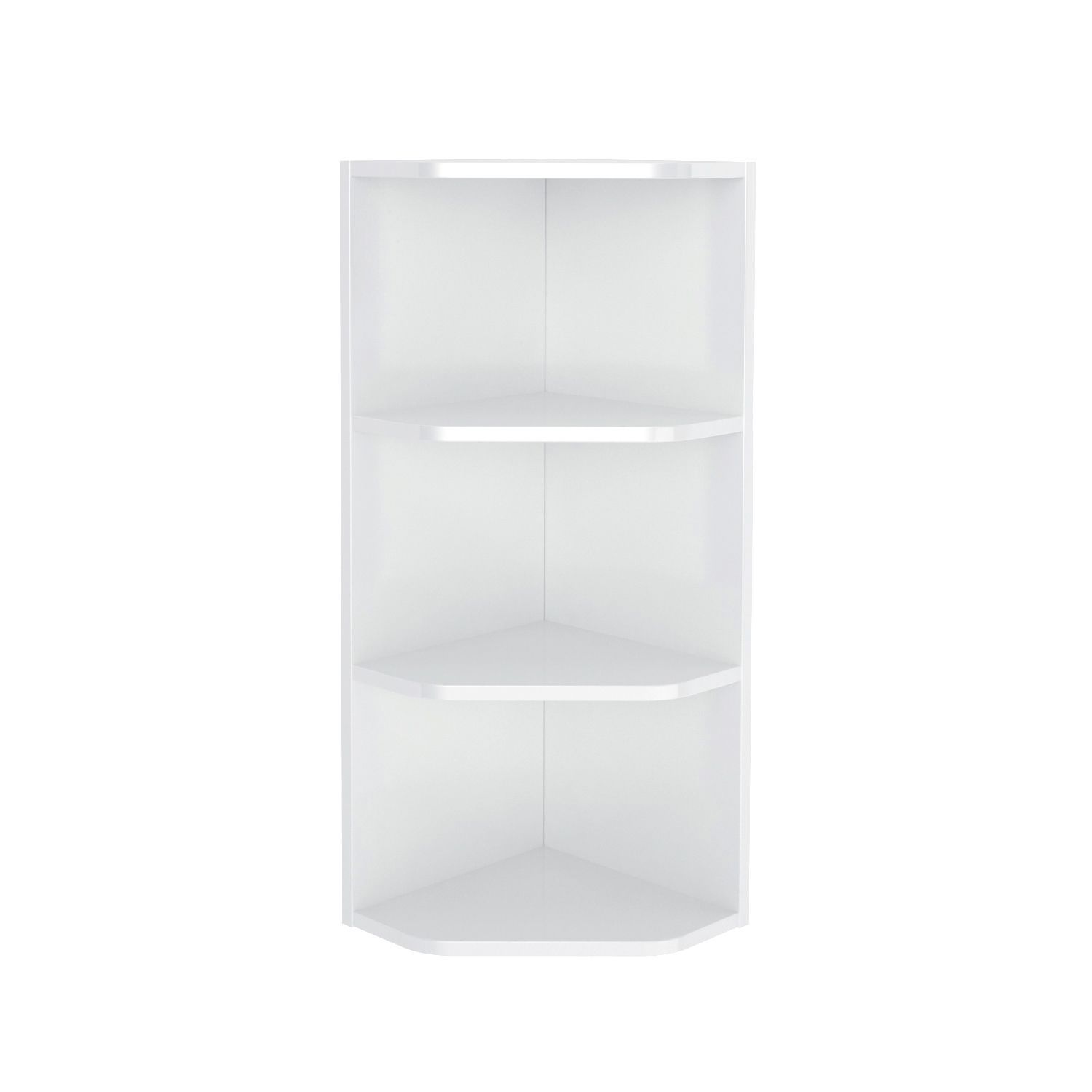 White gloss deals tall corner unit