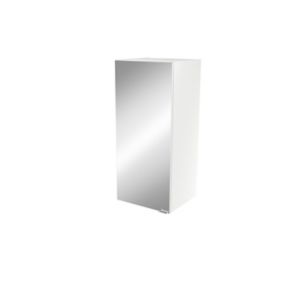 GoodHome Imandra Gloss White Wall-mounted Deep Mirrored Bathroom Cabinet (W)400mm (H)900mm
