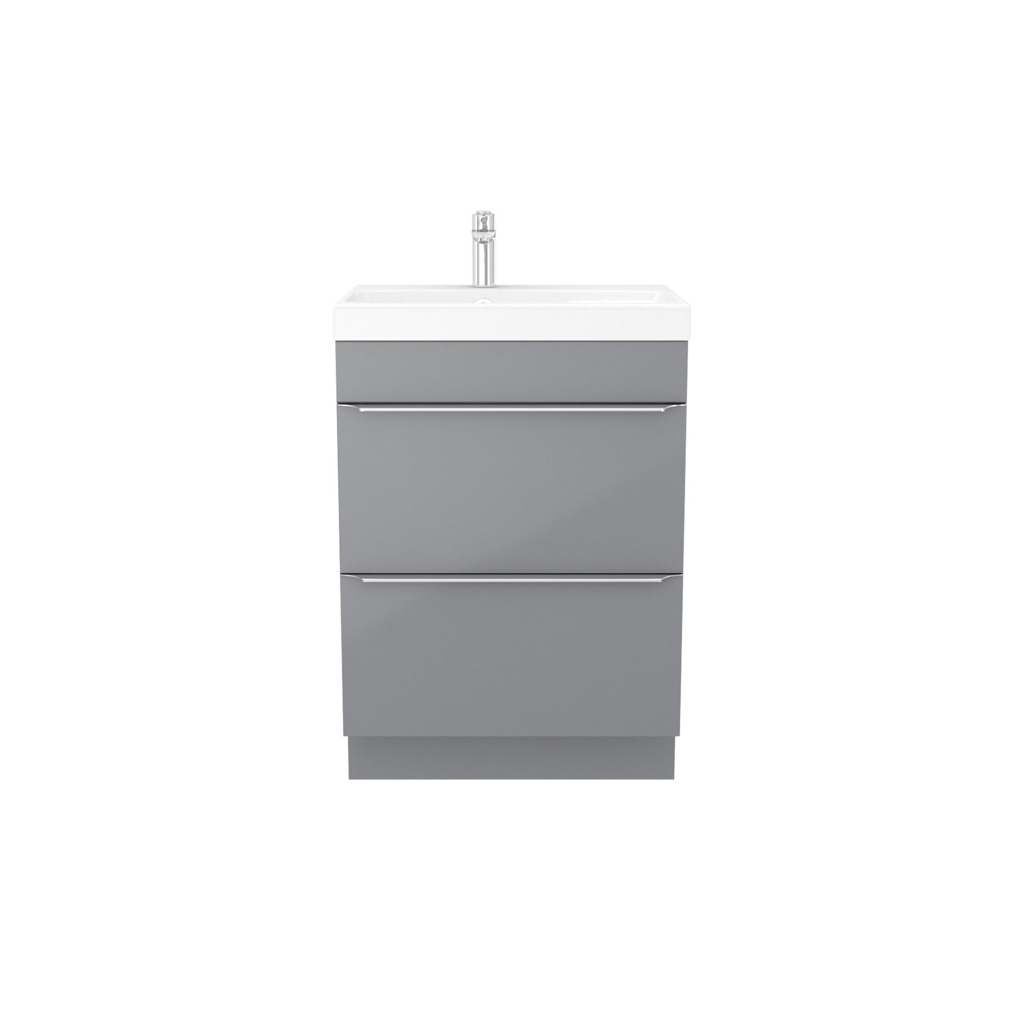 GoodHome Imandra Grey Freestanding Vanity unit & basin set - Includes Mila basin (W)604mm