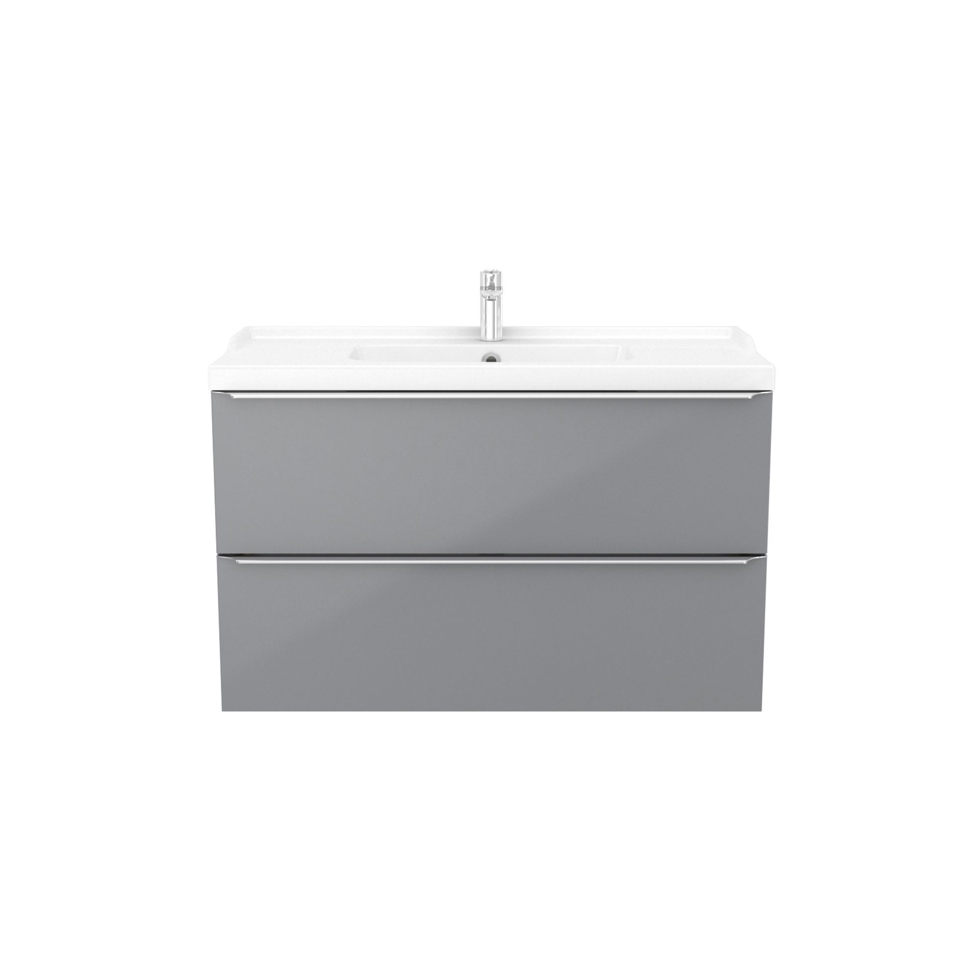 GoodHome Imandra Grey Wall-mounted Vanity unit & basin set & Lana (W)1004mm