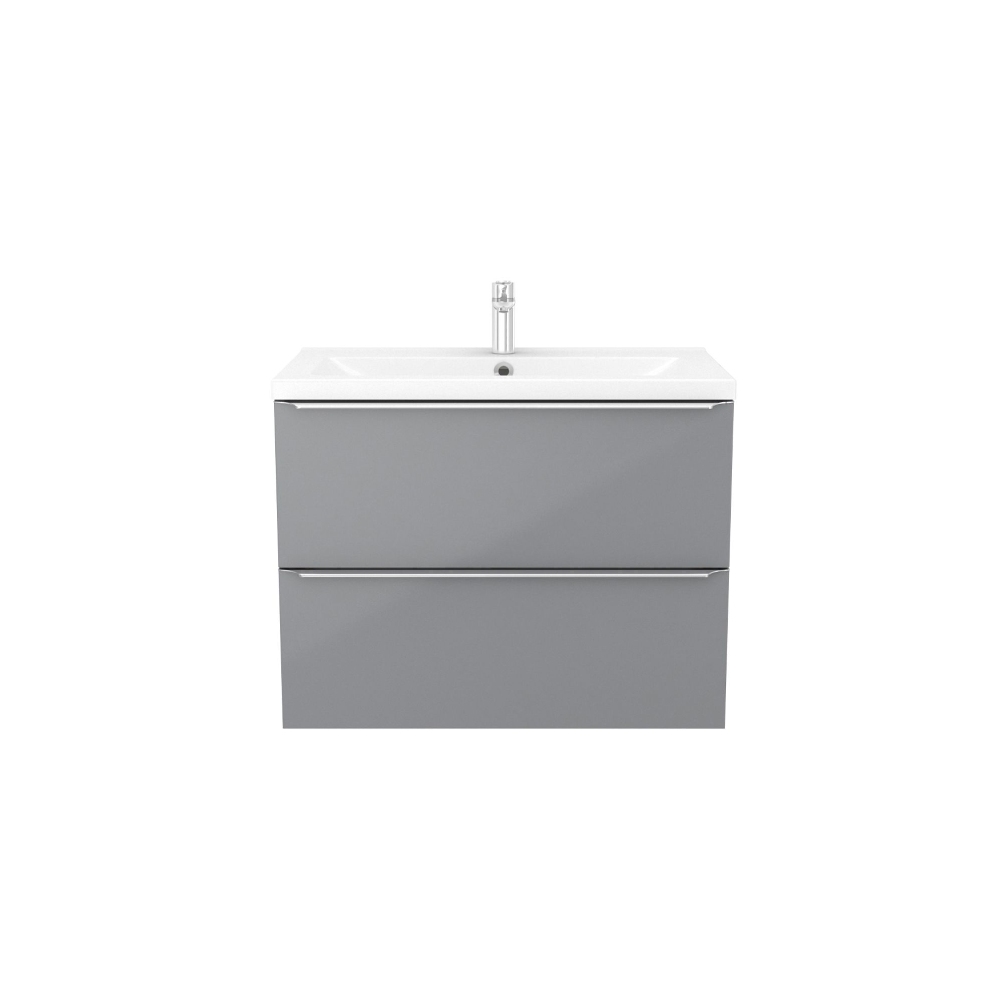 GoodHome Imandra Grey Wall-mounted Vanity unit & basin set with Nira (W)804mm