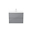 GoodHome Imandra & Lana Grey Wall-mounted Vanity unit & basin set (W)804mm