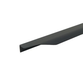 GoodHome Imandra Matt Black Bathroom Curved Edge Handle (L)50cm (D)39mm, Set of 2