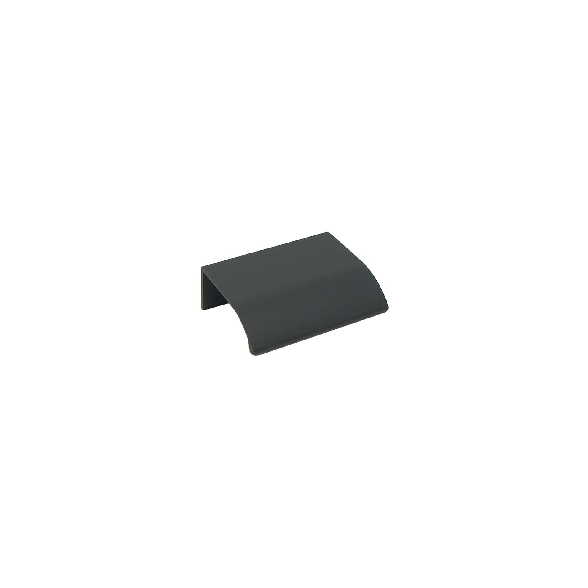 GoodHome Imandra Matt Black Bathroom Curved Edge Handle, (L)50mm x (D)39mm
