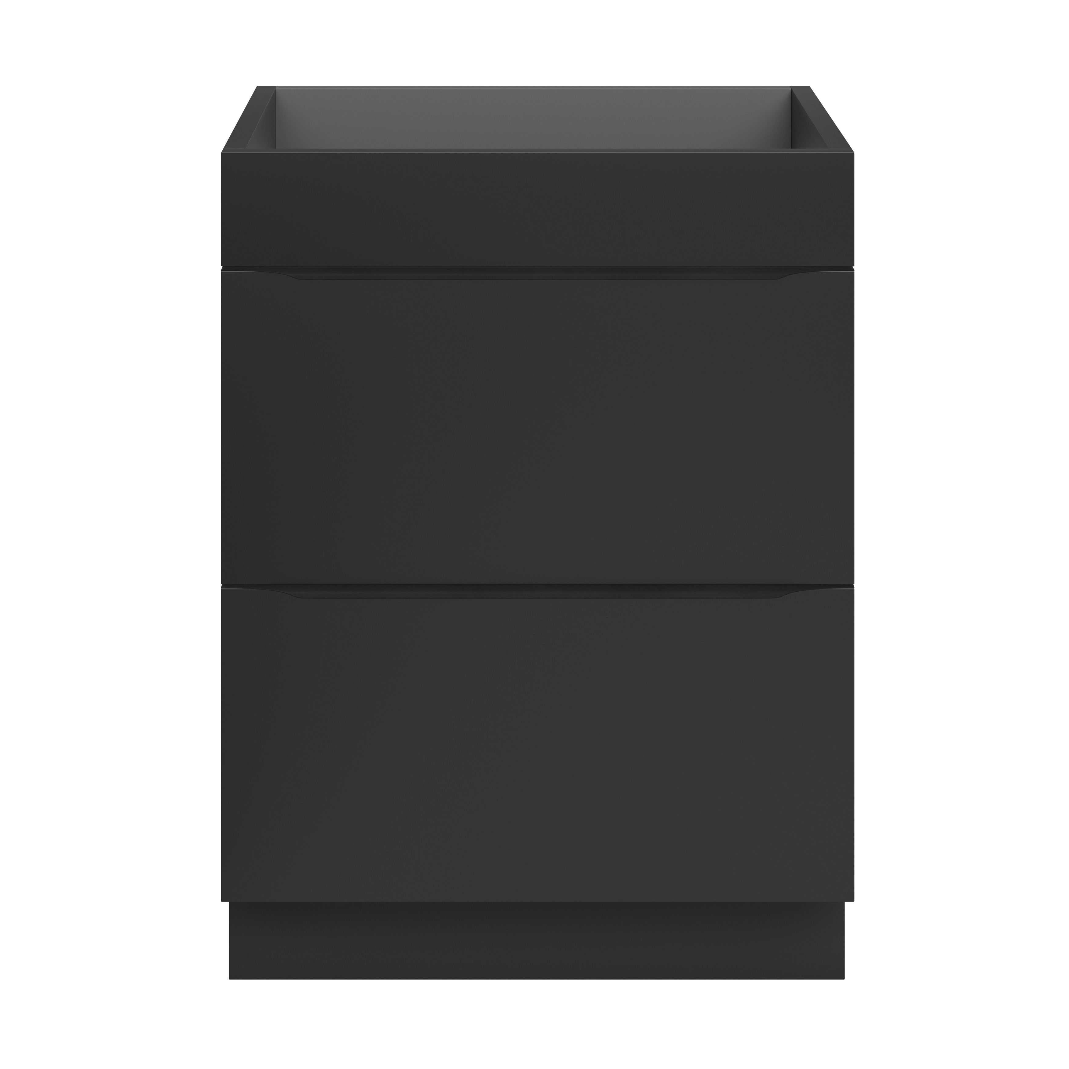 GoodHome Imandra Matt Black Freestanding Bathroom Cabinet (H) 820mm (W) 600mm