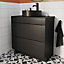 GoodHome Imandra Matt Black Freestanding Bathroom Cabinet (H) 820mm (W) 800mm