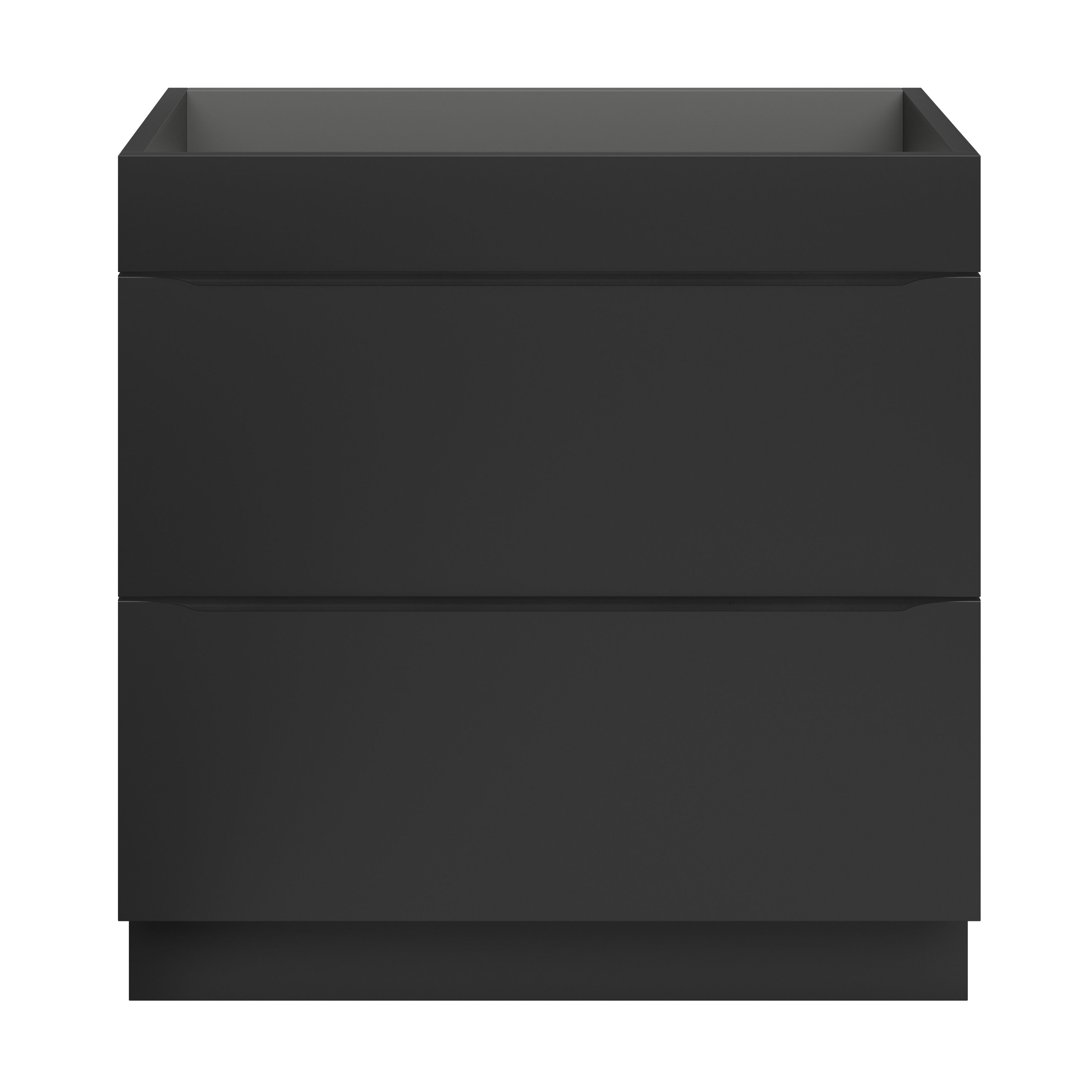 GoodHome Imandra Matt Black Freestanding Bathroom Cabinet (H) 820mm (W) 800mm