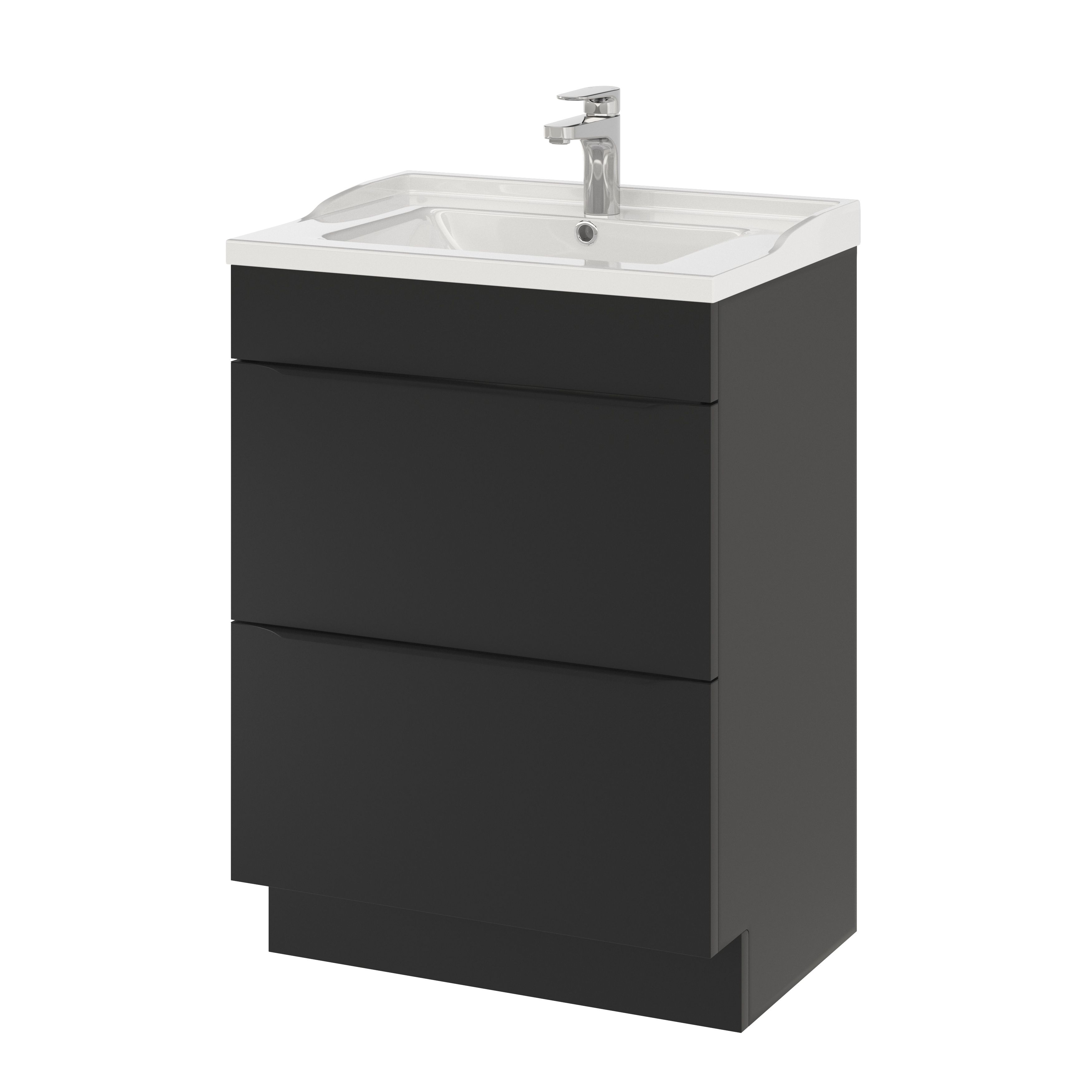 Matte black deals bathroom cabinet