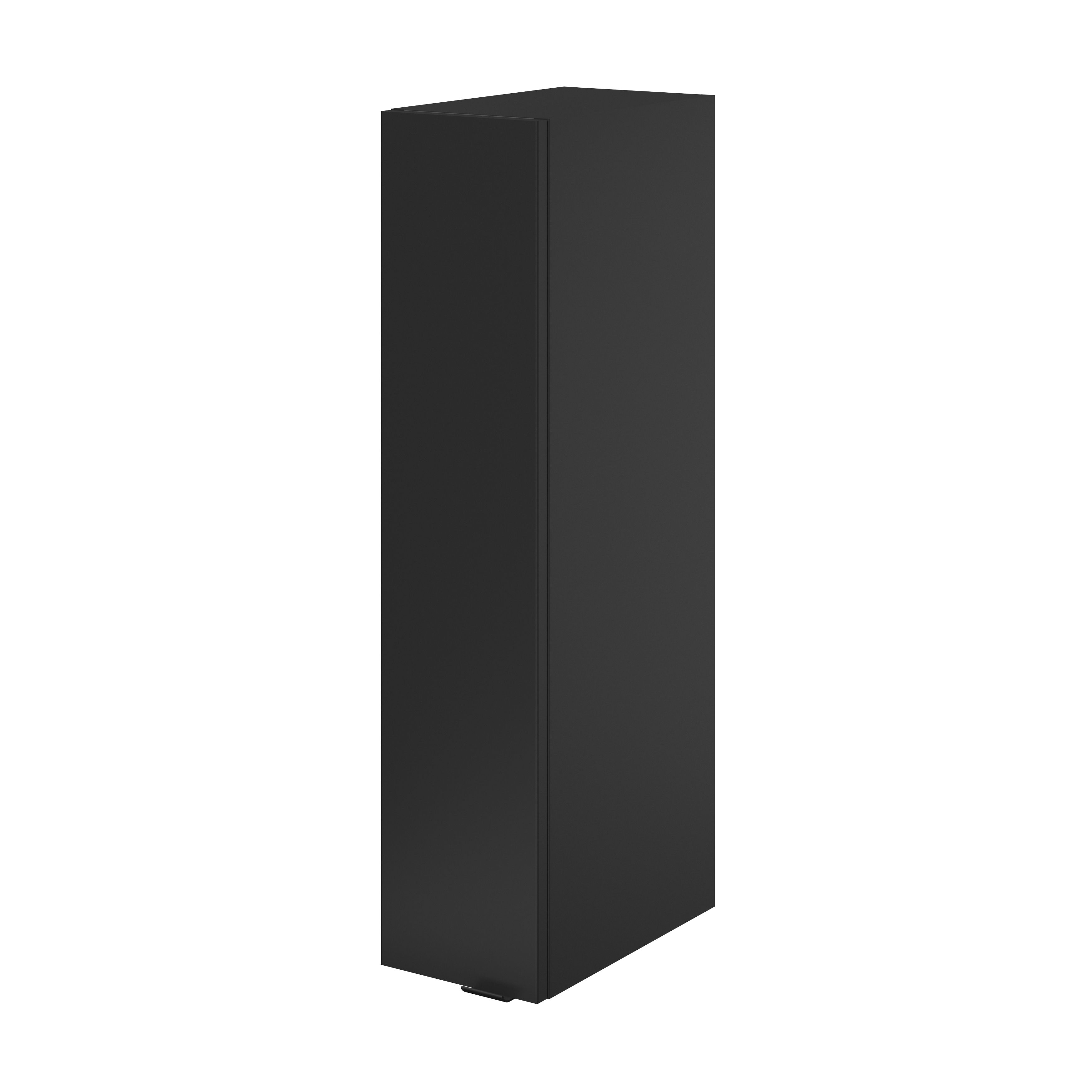 GoodHome Imandra Matt Black Single Deep Wall cabinet (W)200mm (H)900mm