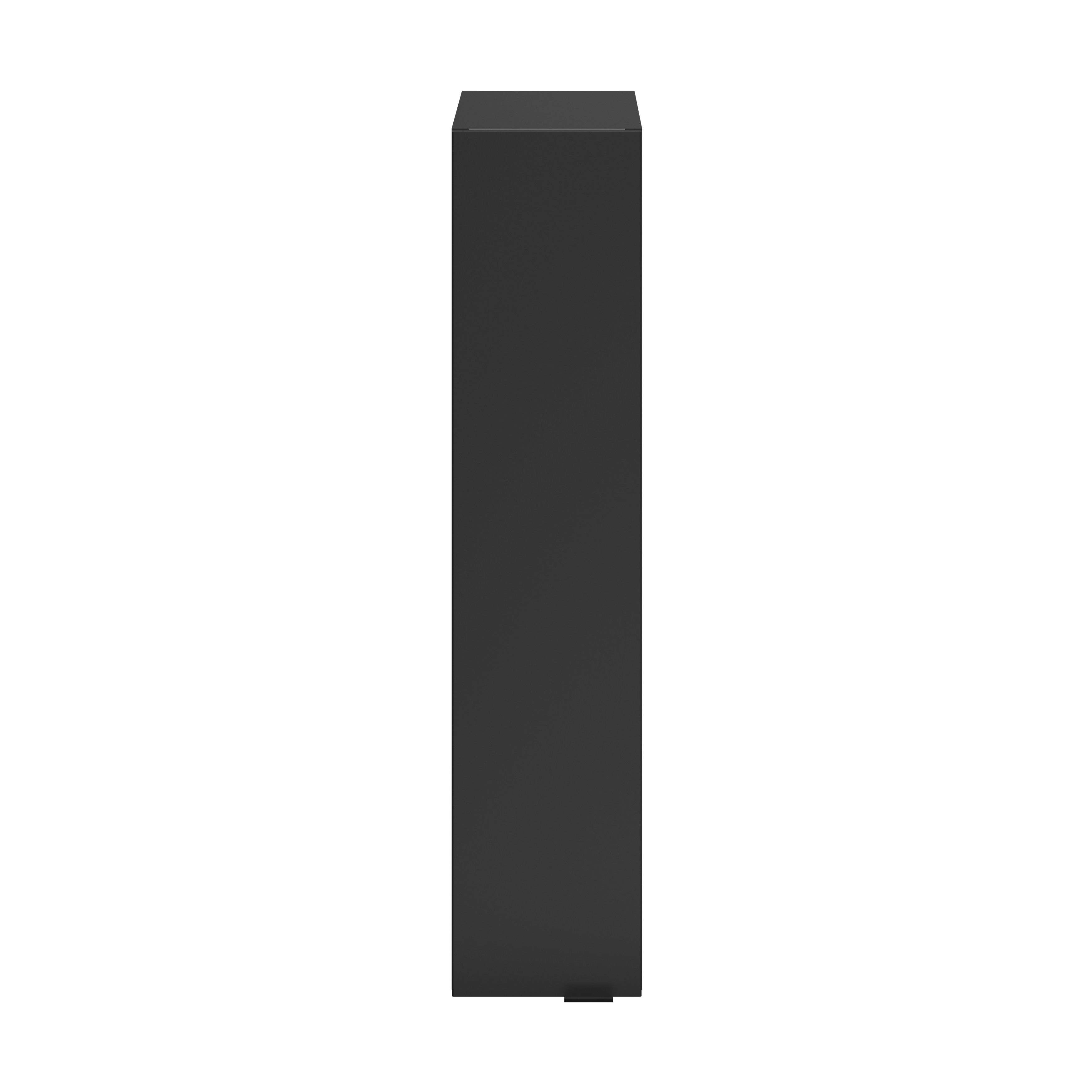 GoodHome Imandra Matt Black Single Deep Wall cabinet (W)200mm (H)900mm