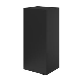 GoodHome Imandra Matt Black Single Deep Wall Cabinet (W)400mm (H)900mm